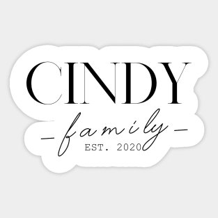 Cindy Family EST. 2020, Surname, Cindy Sticker